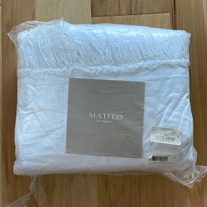 NEW MATTEO King Duvet SET Tat Cotton WHITE